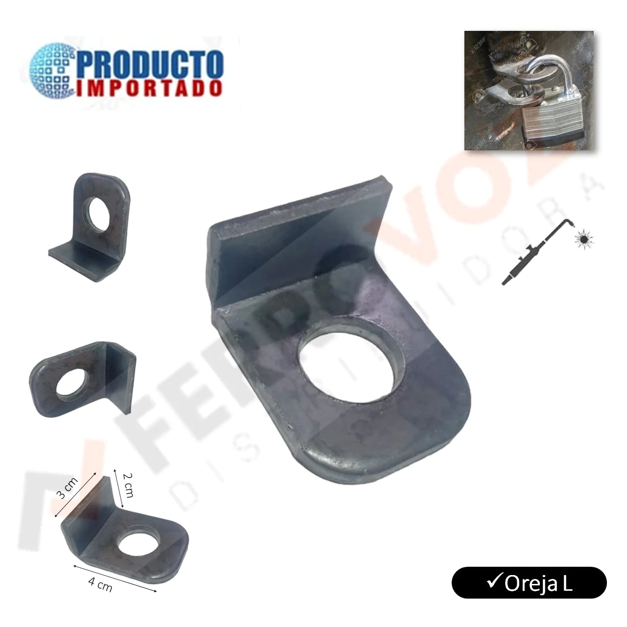 OREJA SOLDAR "L" CANDADO