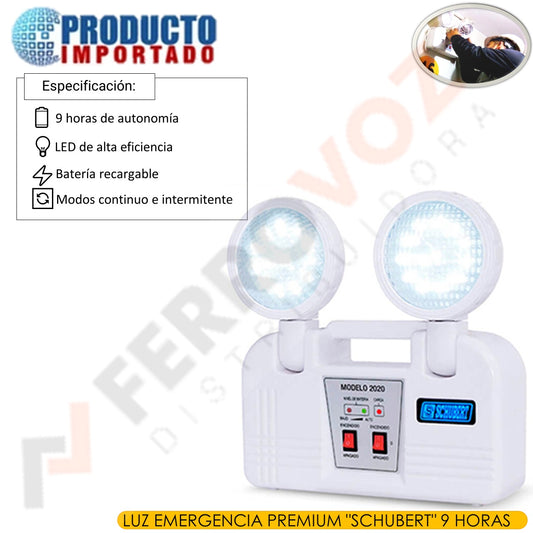 LUZ EMERGENCIA LED 9HRS "SCHUBERT"