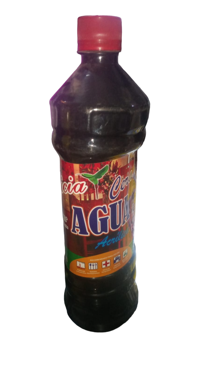 CERA AL AGUA NEGRA 1 LITRO "CARICIA"