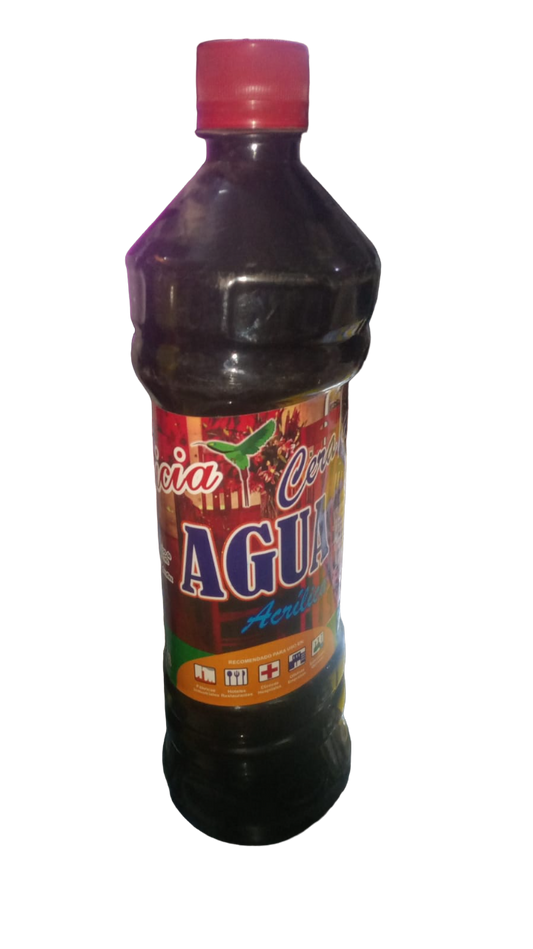 CERA AL AGUA NEGRA 1 LITRO "CARICIA"