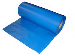 MANGA PLASTICA AZUL/NEGRO 2 X 50 MTS APROX - 6 MICRAS
