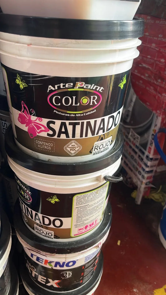 BALDE PINTURA "COLOR" SATINADO ROJO