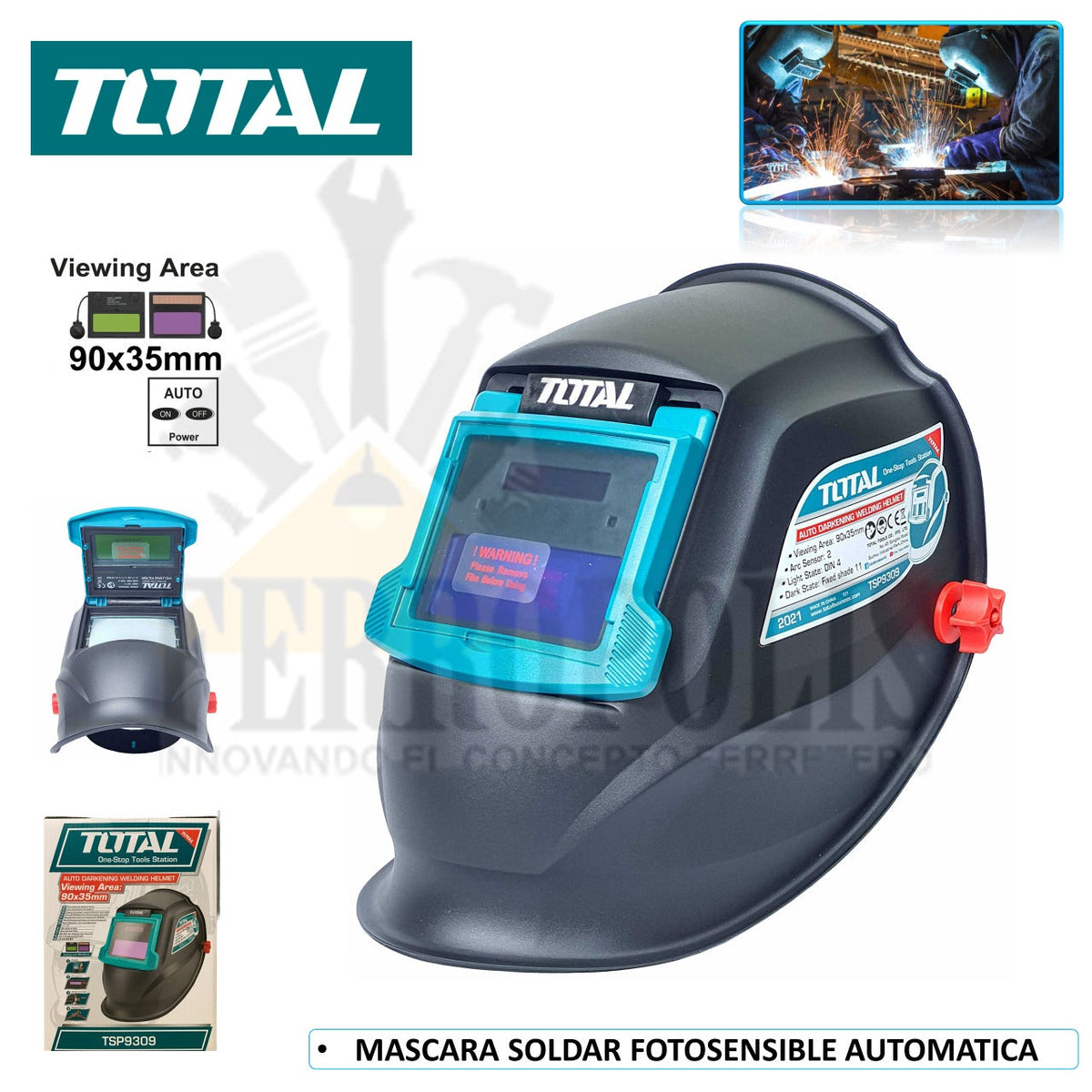MASCARA SOLDAR FOTOSENSIBLE AUTOMATICA  "TOTAL"