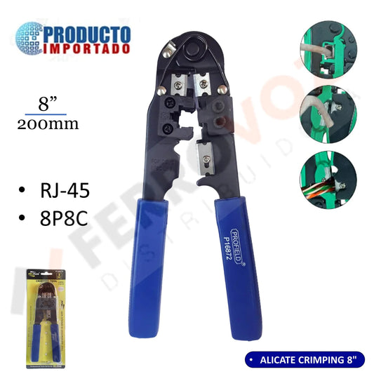 ALICATE CRIMPING 8" RJ 45 "PROFIELD"