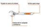 LLAVE FRANCESA 12" CROMADA MANGO DE PVC "TRUPER"