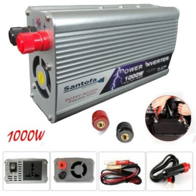 INVERSOR DE CORRIENTE PARA AUTO DE 12V A 220V USB 1000W CARGADOR