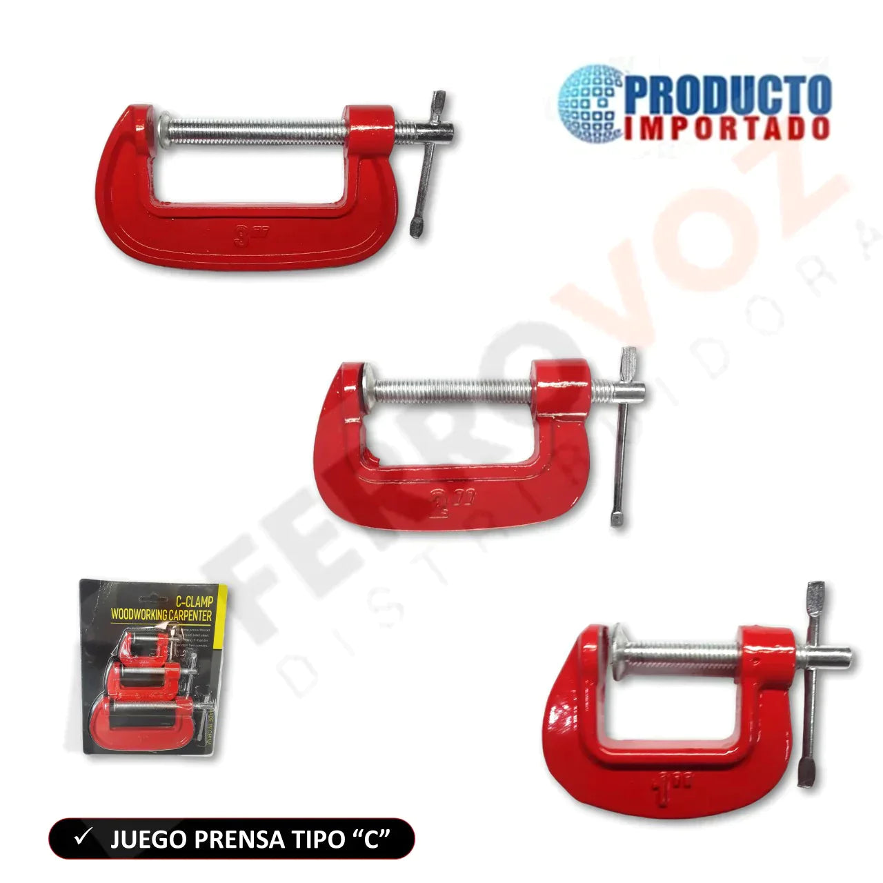 PRENSA TIPO "C" 3" uso bricolaje