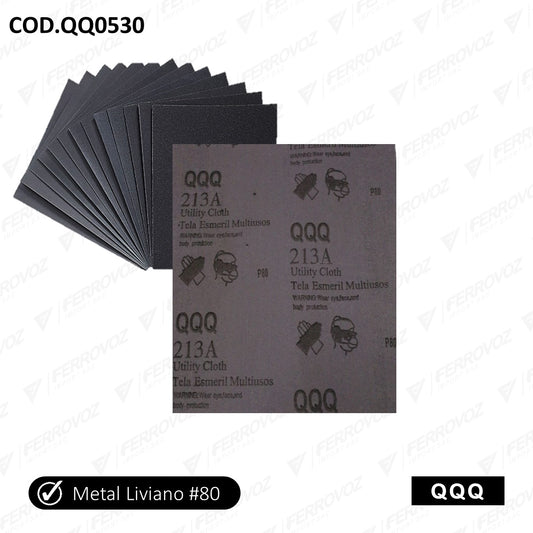 LIJA METAL # 80 USO LIVIANO ( X UND )