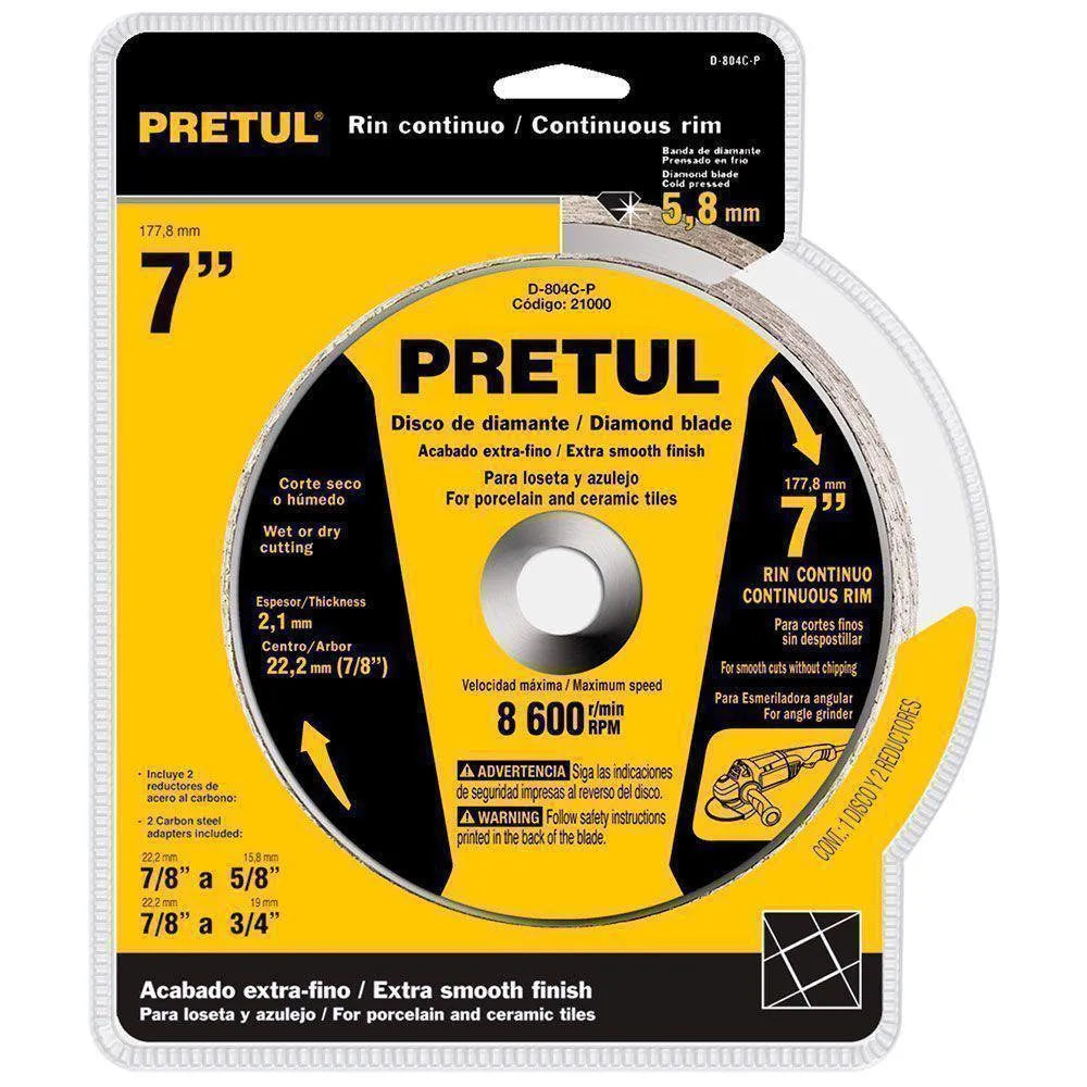 DISCO CONCRETO LISO 7 "PRETUL"