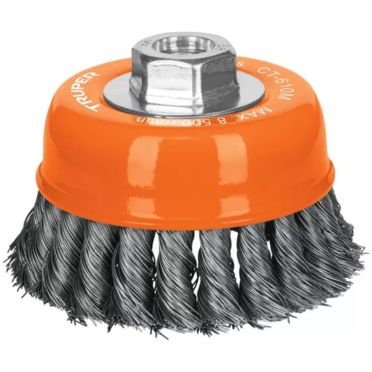 ESCOBILLA COPA TRENZADA 4"  M14 TRUPER