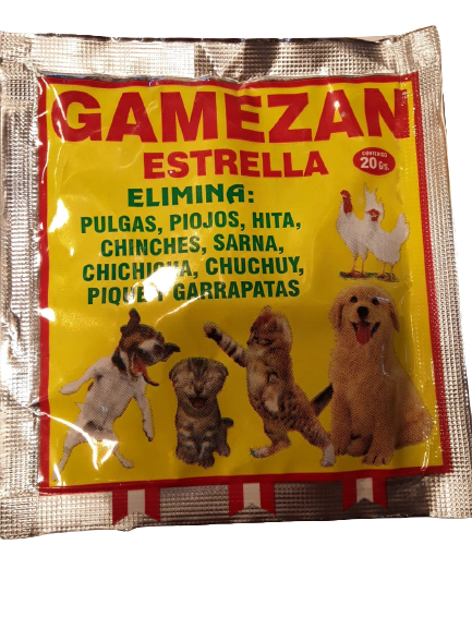 INSECTICIDA GAMEZAN POLVO 20 GR "ESTRELLA"