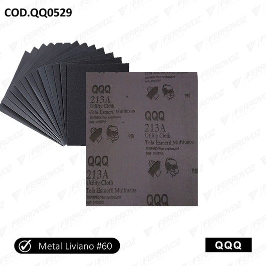 LIJA METAL # 60 USO LIVIANO  ( X UND )
