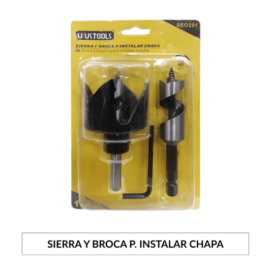 SIERRA Y BROCA P/INSTALAR CHAPA "UYUSTOOLS"