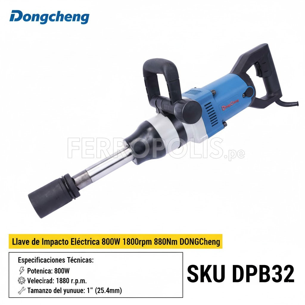 LLAVE IMPACTO ELECTRICA  900 NM CAÑO LARGO 30 MM 1050W DONGCHENG