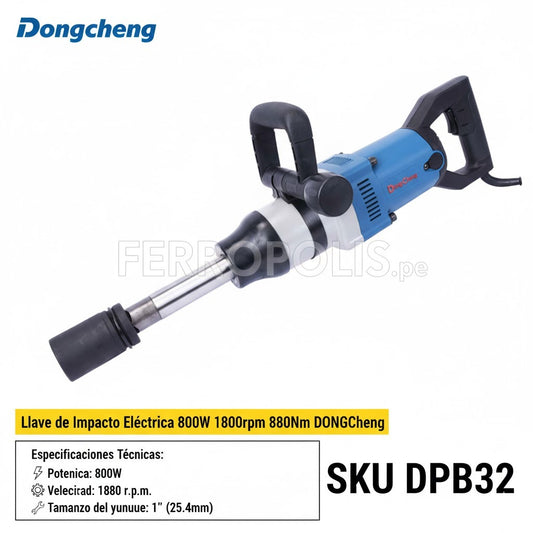 LLAVE IMPACTO ELECTRICA  900 NM CAÑO LARGO 30 MM 1050W DONGCHENG