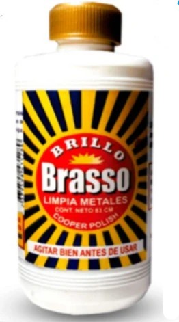 LIMPIA METALES BRILLO LIQUIDO "BRASSO" 90 ML