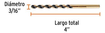 BROCA METAL COBALTO 3/16" " TRUPER "