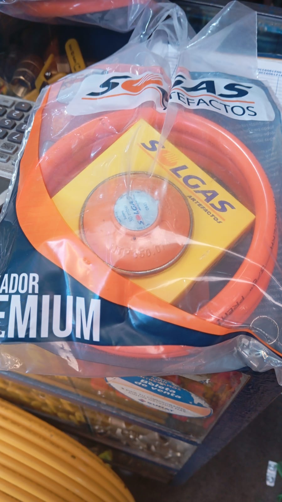 VALVULA GAS PREMIUN "SOLGAS" C / MANGUERA