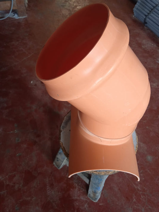 TEE CACHIMBA DESAGUE PVC 8" x 6" 45º S25 U/F INC EMPAQUETADURA
