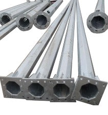 POSTE METALICO FIERRO NEGRO  3 mm X 4" X 5 mt. PINTADO EPOXICO - ACABADO GLOSS POLI