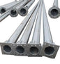 POSTE METALICO FIERRO NEGRO  3 mm X 4" X 5 mt. PINTADO EPOXICO - ACABADO GLOSS POLI