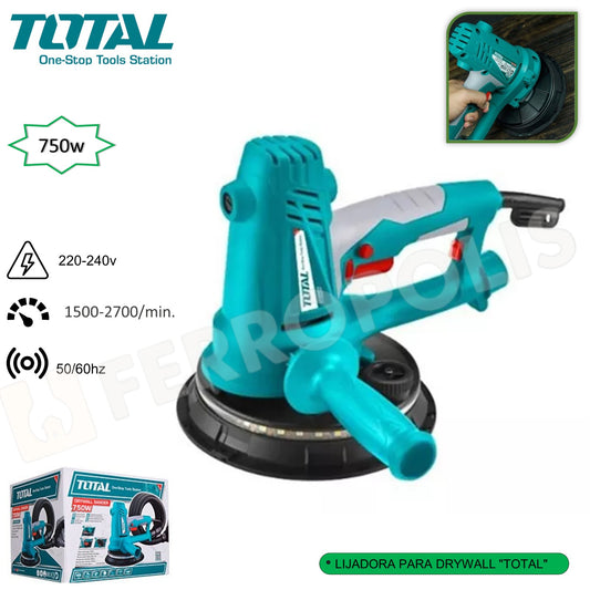 LIJADORA PARED DRYWALL 750w "TOTAL"