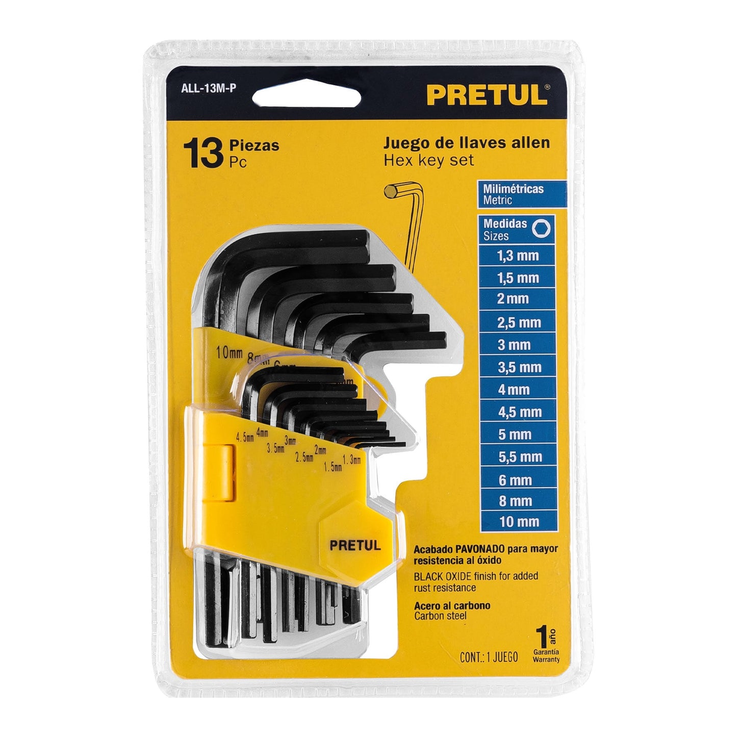 JUEGO LLAVES ALLEN  13UNI "PRETUL"