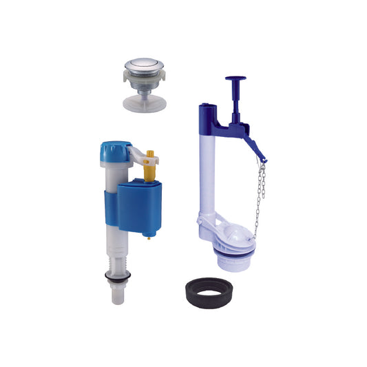 ACCESORIO COMPLETO TWO PIECE INODORO (C/BOTON SUPERIOR) 7/8  "AQUATO"