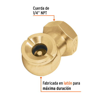 Cabeza infladora de llantas, conexión hembra 1/4" NPT " TRUPER "