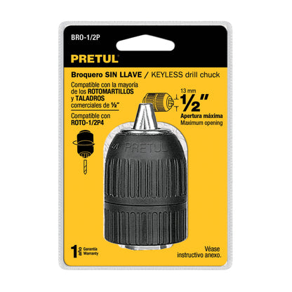 CHUCK  BROQUERO REVERSIBLE SIN LLAVE 1/2 "PRETULL"