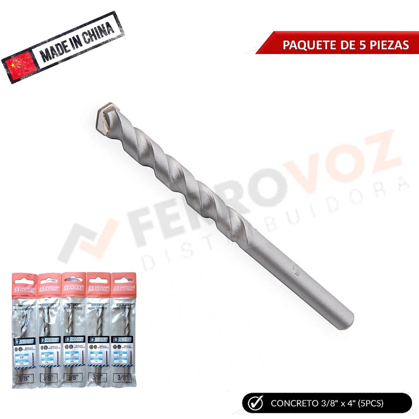 BROCA CONCRETO LISO 3/8" X 4"