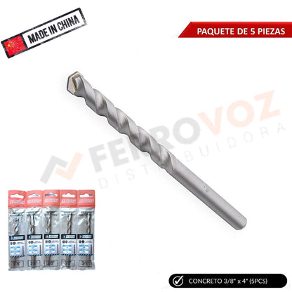 BROCA CONCRETO LISO 3/8" X 4"