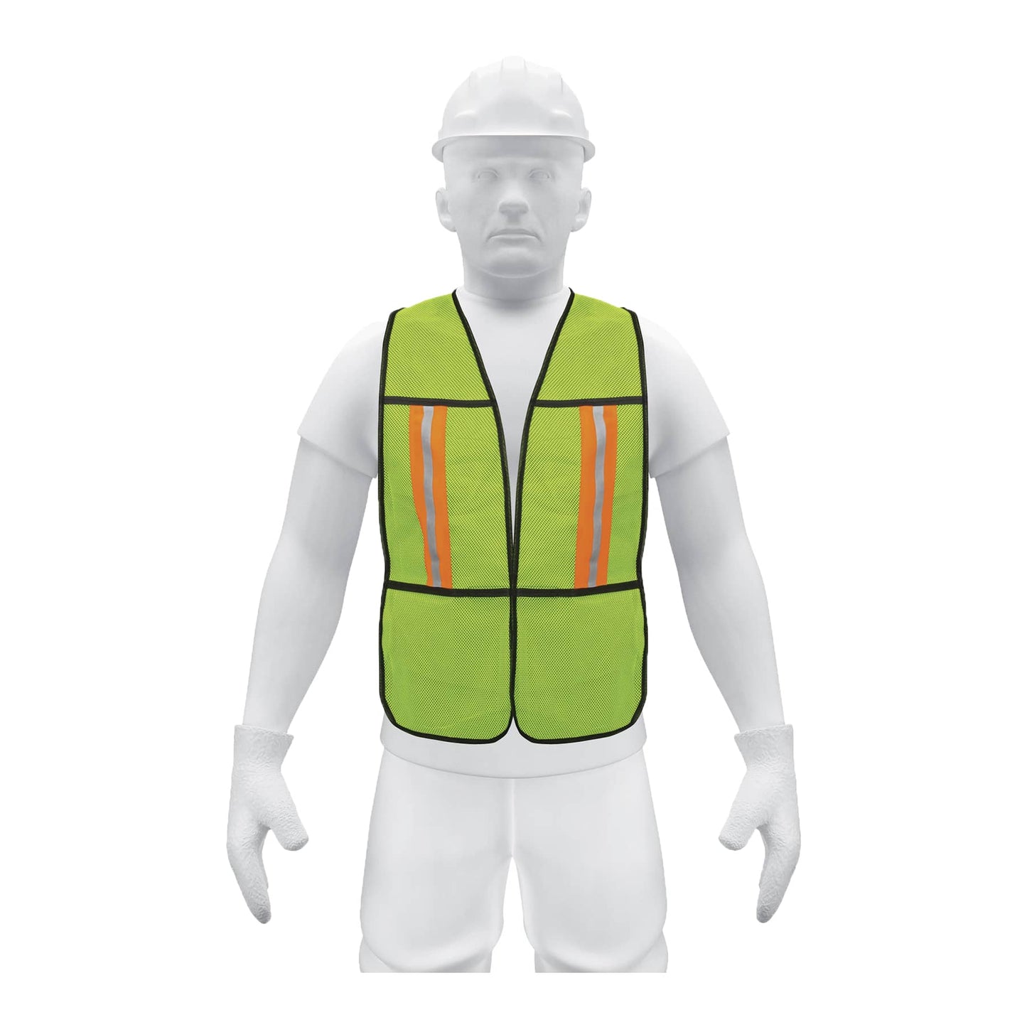 CHALECO SEGURIDAD CINTAS REFLEJANTES VERDE "HERRACOM"