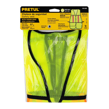 CHALECO SEGURIDAD CINTAS REFLEJANTES VERDE "HERRACOM"