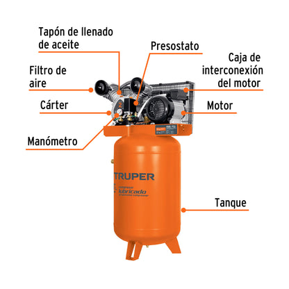 COMPRESORA 4.0 HP - 120 LT "TRUPER"