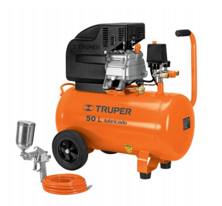 COMPRESORA 50LT COMBO MANGUERA Y PISTOLA PINTAR "TRUPER"