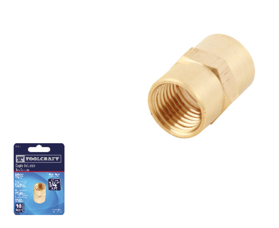 ACOPLADOR LATON HEMBRA 1/4" "TOOLCRAFT"