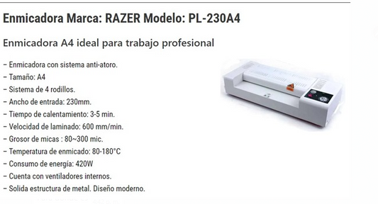 ENMICADORA "RAZER" MODELOC A4