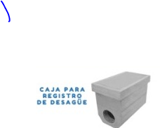 CAJA DEAGUE CONCRETO  4 PIEZAS TAPA 35 X 25cm