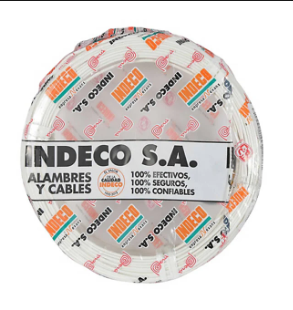 CABLE AUTOMOTRIZ GPT N16 AWG BLANCO x METRO "INDECO"