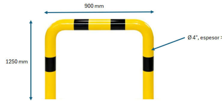 ARCO SEGURIDAD 1250MM X 900MM X 4" 1/6 S/BASE