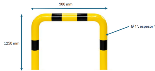 ARCO SEGURIDAD 1250MM X 900MM X 4" 1/6 S/BASE