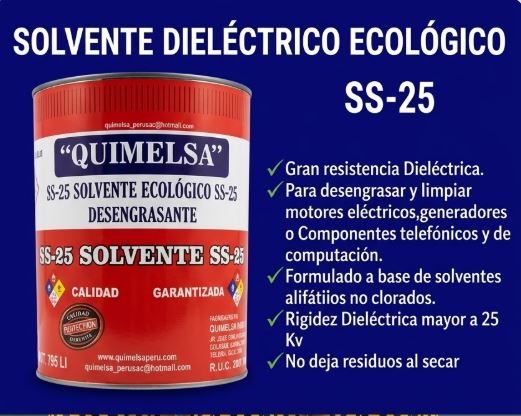 SOLVENTE DIELECTRICO ECOLÓGICO 3BSI SS25  LATA X 1 GL  "QUIMELSA"