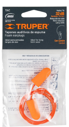 TAPON ESPUMA C/CORDON NRR 32DB "TRUPER"