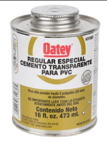 PEGAMENTO TUBO DORADO C/BROCHA 1/8" 16 OZ "OATEY"