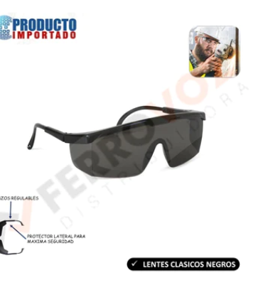 LENTES SEGURIDAD CLASICO NEGRO