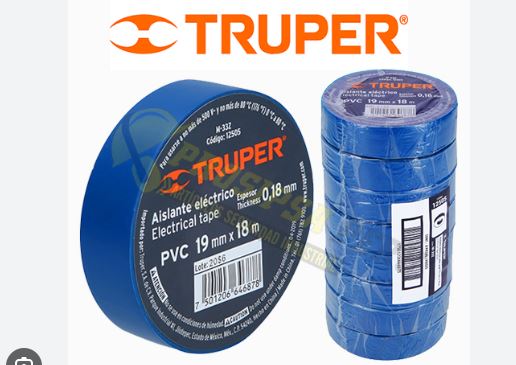 CINTA AISLANTE 19MM X 18 MT AZUL "TRUPER"