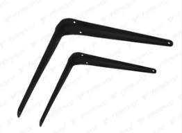 PAR DE ANGULO ESCUADRA NEGRO LIVIANO 10" X 12" (INC. TORNILLOS)