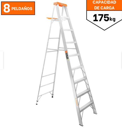ESCALERA TIJERA TIPO 8 ESCALONES "TRUPER"