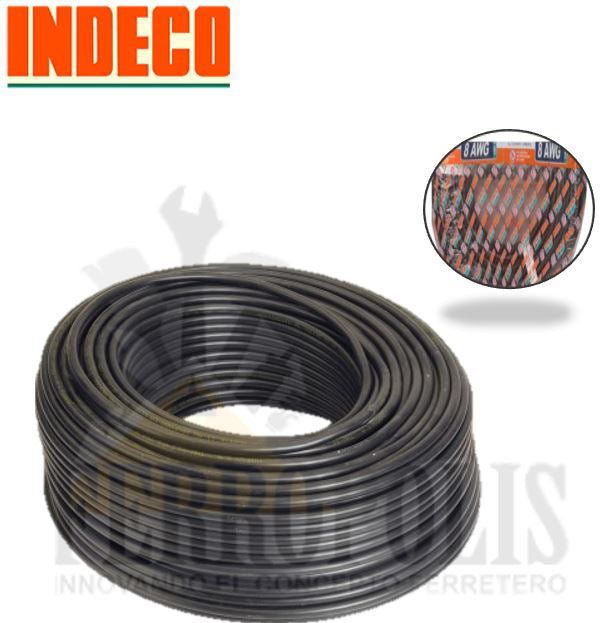 CABLE ELECTRICO #6 x 7 hilos TW80 "INDECO"  original (100 mt)